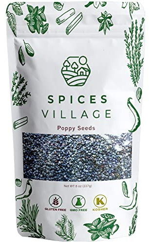 PoppySeeds, Poppy Seeds for Baking and Cooking, Whole Popy Seed, 8 oz, Kosher, Gluten Free, Non GMO, Resealable Bulk Bag
