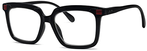 Eyekepper Hochwertigen Lesebrille - Übergroße Rechteckig Qualität Lesehilfe für Damen Schwarz +0.50