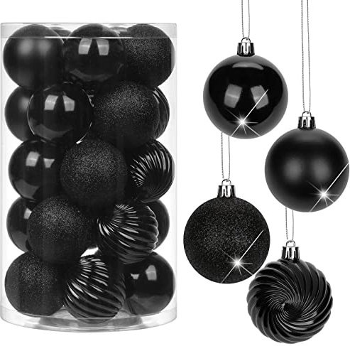6CM Weihnachtsdeko Weihnachtskugeln, 25 Stücke Bruchsiche Christbaumkugeln Ornamente Weihnachtsbaumschmuck für Weihnachtsbaum Christbaumkugeln Weihnachtsdekoration Kugeln