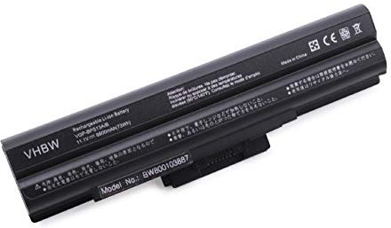 vhbw batteria compatibile con Sony Vaio VPCS12L9E/B, VPCS12V9E/B, VPCS133GN/B, VPCS135FA/B laptop notebook (6600mAh, 11,1V, Li-Ion) con chip