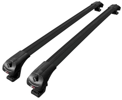 accessorypart Kompatibel mit Nissan Pathfinder 3 (R51) 2004-2012 ACE-1 Relingträger Dachträger Auto Gepäckträger Schwarz Aluminium 2 Stangen