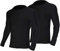 2er Pack Thermounterhemd Herren Langarm Winter Funktionsunterwäsche Rundhalsausschnitt Thermo Shirt Warm Thermounterwäsche Skiunterwäsche