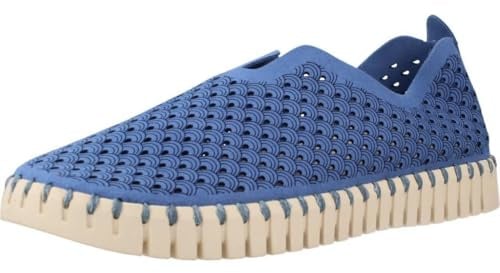 Ilse Jacobsen HORNBÆK | Flache Damen-Schuhe | Slip-On Sneaker mit Recyceltem Mikrofaser-Material und Rutschfester Natur-Gummisohle | Tulip3275 | Leicht Atmungsaktiv Umweltfreundlich