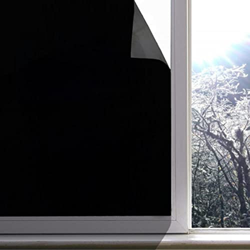 Blackout Opaco Window Sticker Static Cling 100% Blocco Luce PVC Smerigliato Pellicola Tinta Scuro Protezione della Privacy Window Covering-10x10cm