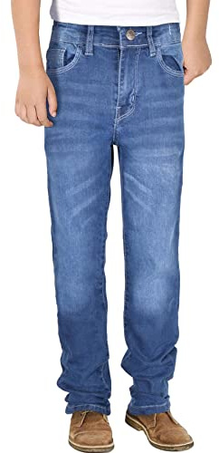 A2Z 4 Kids Boys Relaxed Straight Fit - Jeans JN63 Mid Blue 13