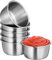 Angoily 6 Pièces Tasses à Sauce en Acier Inoxydable, Recipient Sauce Inoxydable, Coupelles à Sauce Réutilisables Tasses à Condiments Condiment Bol