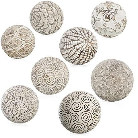 BigBuy Home Dekokugeln Braun 10 x 10 x 10 cm (8 Stück)
