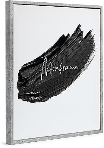 Monframe Schattenfugenrahmen - 50x100 cm - Beton - für Leinwandbilder auf Keilrahmen - Leerrahmen ohne Glas und Rückwand