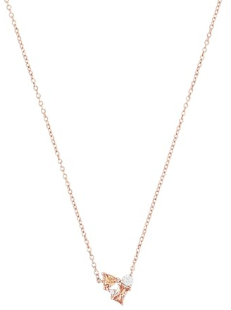 s.Oliver Collier 925 Sterling Silber Damen Halsschmuck, mit Zirkonia synth., 42+3 cm, Roséfarben, Kommt in Schmuck Geschenk Box, 2036873
