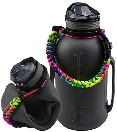 Teaque Botella Plegable, Botella Plegable Silicona de Fugas Para el Aire Libre y Deportes,Botella De Agua Portátil De Silicona De Grado Alimenticio a Prueba De Fugas, 2l/ 67,7oz para correr, viajes.