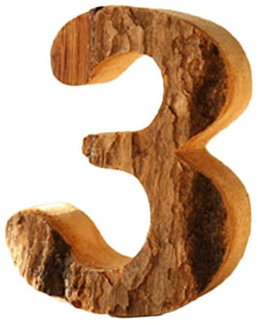 Rinde Revival Woody Figuren aus Holz geschnitzte Zahlen aus Holz Buchstaben Figuren Objekte, dekorative Werkzeuge, Union Freedom, rustikale Formen, langlebig im Gebrauch