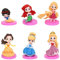 SMLHPARTY Princess Birthday Decoration Cake Topper Figure Figurine Set of 6