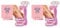by Amazon für Damen, 5-Klingen Rasierer mit mehrachsigem Drehgriff, 4 Stück, 1 Stück + 3 Nachfüllpackungen (ehemals Marke Solimo), Rosa (Packung mit 2)
