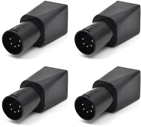 Zhupoub XLR DMX auf RJ45 Stecker DMX auf Ethernet-Stecker, Adapterstecker, 5-polig, dieser Adapter kann jedes CAT-5-Ethernet-Kabel als DMX512-Kabel verwenden, (4 Stück)