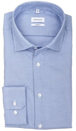 Seidensticker Herren Shaped Fit Extra Langer Arm Business Hemd, Blau, 44