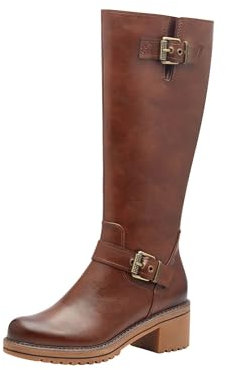 MARCO TOZZI Stivali Lunghi da Donna 2-25604-43, Moda, Castagna, 37 EU