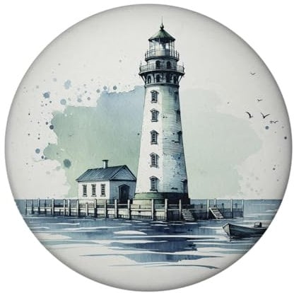 Leuchtturm an der Küste Magnet mit Flaschenöffner rund Maritimes Deko-Element Meerwasserbeständig Ideal für Nautik- Marine-Fans Signalisiert Liebe zum Ufer See