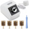 YIHUA 200C Motorized Soldering Iron Tips Cleaner with Infra-red Sensor, 6 Brass Wool Brushes, 12V Power Adapter, and Pry Bar - Compact Soldering Iron Tips Brass Cleaner(UK Plug)