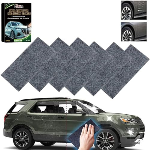 enseak Nano Sparkle Cloth, Paño Quita Ralladuras de Coche, Tela Nano, 6pcs, Sólido, 10 cm x 20 cm