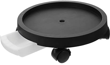 FUNOMOCYA Rollbarer Pflanzenständer Mit Rädern Rundes Blumentopf-Untersetzer Tray Wasserabsorbierendes Pflanzgefäß Für Innen Und Außen 28 cm Durchmesser Aus Kunststoff
