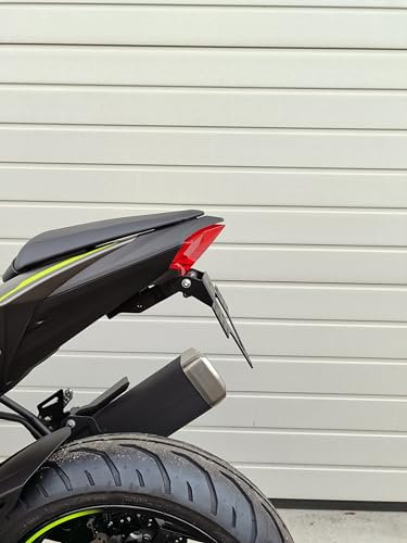 kurzer Kennzeichenhalter für Kawasaki Z 125 Ninja 2019-2024 Kennzeichenträger EVO Heckumbau kawa z125 Ninja 125 B196 Racer Naked Bike Tail Tidy kurzes Heck