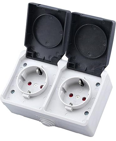 HOMSFOU 250v Prise Électrique Étanche Ports Prise Murale pour Appareils Électroniques Idéale pour Maison Et Espace Public