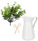 Ideen mit Herz Pichet décoratif, avec motif floral, en plastique, blanc, 12,6 x 10,5 x 7,2 cm