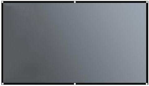 Écran de projection extérieur - Écran de projection 16:9 anti-lumière - Écran de cinéma extérieur - Écran de projection 4K à suspendre avec crochet - Écran de projection avec bord noir