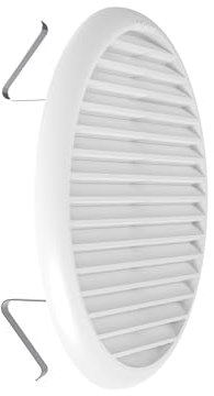 Plikc - Griglia Aerazione Universale Con Molla In Abs Bianco con protezione contro insetti - MADE IN ITALY (⌀ 160-200 - 1 Pezzo)