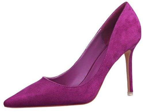 Pumps, scarpe da donna con tacco alto, scarpe da sposa, scarpe da donna, eleganti e comode, scarpe da sera, scarpe basse Mary Jane, Lilla, 38