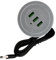 Gramigg Prise murale double USB encastrée 2 ports USB 1 type C 1,75 m Câble de connexion de type B pour tablettes et liseuses appareils électroménagers