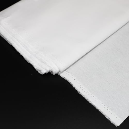 Transparia Cotton Woven Fusible Interfacing 56cm x 4.2m Bolt White Medium Weight 100% Cotton Single-Sided Iron-On for Quilts Blouses T-Shirt Dress Shirts Collars DIY Crafts Supplies