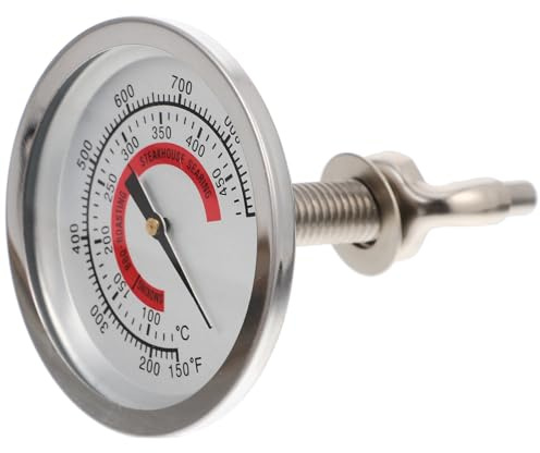 ARTIBETTER Termómetro para Horno y Barbacoa con Dial de Doble Medidor de Temperatura Resistente para Cocina Horno de Leña Parrilla y Ahumador Accesorio Práctico y Duradero para Uso Doméstico