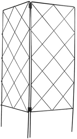 Angoily 2 Stück Faltbare Gartenpflanzenhalter aus Eisen in Schwarz Vielseitige Stützen für Gurken und Stangenbohnen für Garten und Zuhause