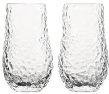 Byon Design Trinkglas Swan 2er Set 40 cl 13 cm, mundgeblasenes Wasserglas aus Klarglas, hohes Glas für Wasser, Saft und Cocktails, Klar