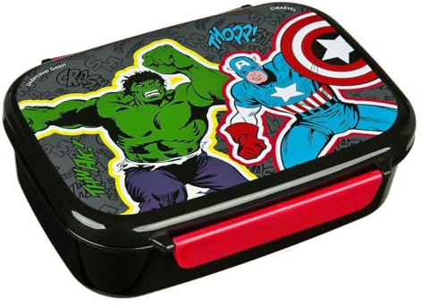 Undercover Brotdose Marvel Avengers schwarz mit Snackfach BPA frei