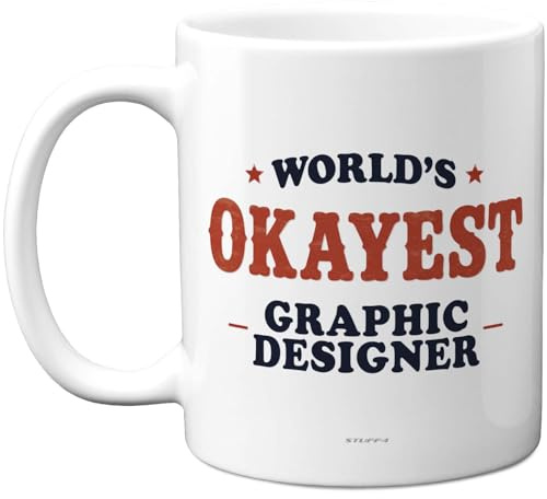 Stuff4 Novelty Mug for Graphic Designer, Bold Retro Typography Humour