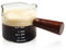 BCnmviku Milchbecher mit Holzgriff, 75 ml, für Espresso, Schnapsgläser, Glas, transparent, 1 Stück