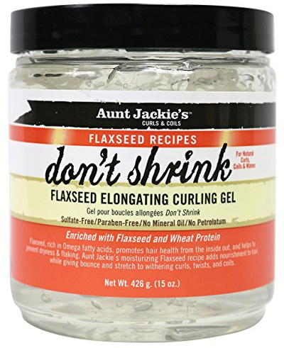 Aunt Jackie's Don't Shrink Flaxseed Elongating Curling Gel, 15 Ounce