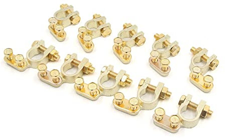 sourcingmap 10Pcs Angle Type Battery Cable Terminal Connector Holder Post Clamp