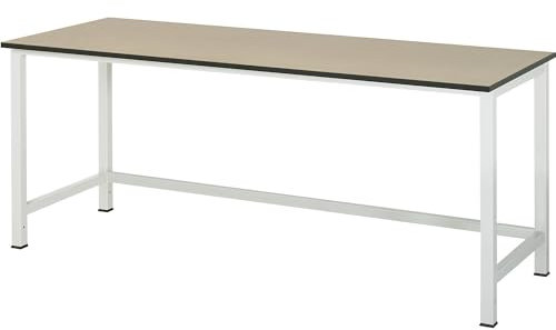 RAU | Arbeitstisch für Arbeitsplatzsystem | Höhe 825-1025 mm | MDF-Platte | Breite 2000 mm