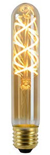 LUCIDE T32 TWILIGHT SENSOR - Glühfadenlampe - Ø 3 cm - LED - E27-1x4W 2200K - Tag/Nacht-Sensor - Amber