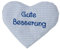 Herzkissen mit Spruch für Babys Wärmekissen mit Rapssamen Rapskissen mit Spruch Körnerkissen Personalisiertes Kissen zum wärmen, Größe: ca.15x17cm, Spruch: Gute Besserung (hellblau Gute Besserung)