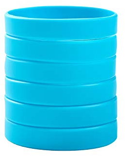BRANDWINLITE Großhandel 6 Stück/Packung Einfarbig Leere Silikon Armbänder Gummiarmbänder