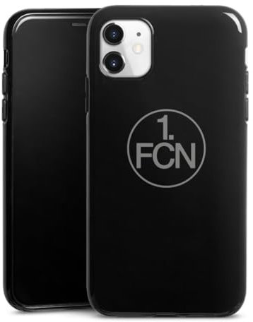 Silikon Hülle kompatibel mit Apple iPhone 11 Case schwarz Handyhülle 1. FC Nürnberg transparent 1. FCN