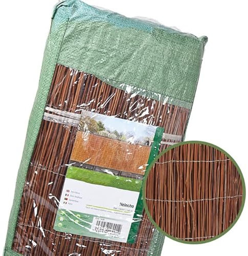 Suinga - Osier Naturel fougère 2 x 5 m, dissimulation 75% pour délimitation de votre jardin, marron