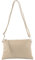 modamoda de T186 Damen Leder Clutch Umhängetasche Abendtasche handmade in Italy, Farbe:Graubeige