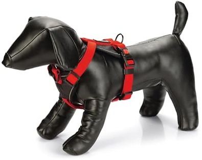 Karlie Art Sportiv Premium Y-Geschirr, Hundegeschirre, Nylon, Rot, 38-48x2 cm