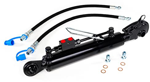 Hydraulischer Oberlenker Kat. 2-2 mit Fanghaken inkl. Sperrblock min. 530→ max. 740 mit 2 x Schläuchen, Hub. 210