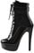 Only maker Damen Schnürsenkel Boot High Heel Schwarz 42 EU